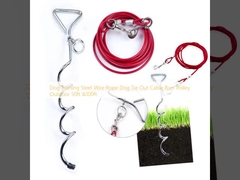 Dog Training Steel Wire Rope Dog Tie Out Cable Run Trolley Outdoor 50ft &100ft