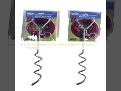 PVC Coated Dog Tie Out Cable  and Stake  Pet Accessories Wholesale
