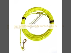 Heavy Duty Pet Training PVC Coated  Steel Wire Rope Dog Tie Out Cable